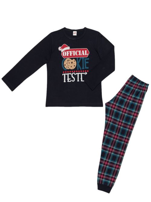 Παιδική Πυτζάμα MINERVA Xmas Cookie για αγόρι - 100% Aγνό Βαμβάκι