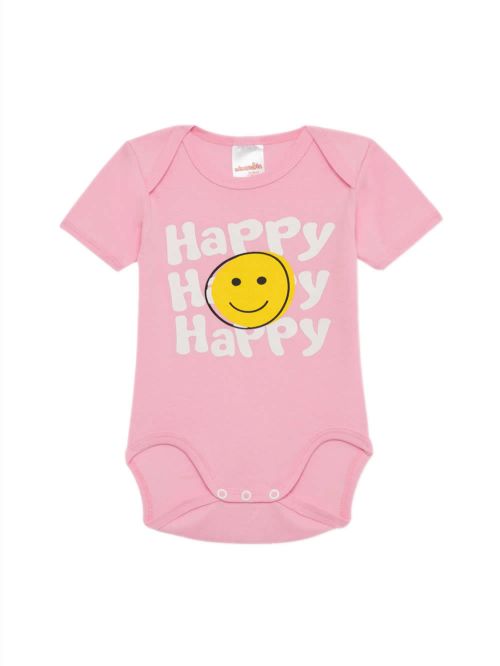 Βρεφικά Κορμάκια MINERVA Happy Smile για Κορίτσι - 100% Αγνό Βαμβάκι - Πακέτο με 2