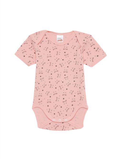 Βρεφικά Κορμάκια MINERVA Kitty για Κορίτσι - 100% Αγνό Βαμβάκι - Πακέτο με 4