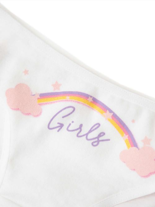 Εφηβικό Σλιπ MINERVA για Κορίτσι Rainbow - 100% Αγνό Βαμβάκι 