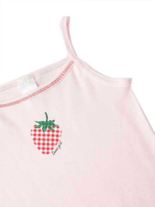 Εφηβική Φανέλα MINERVA για Κορίτσι Strawberry - Λεπτή Τιράντα - 100% Αγνό Βαμβάκι