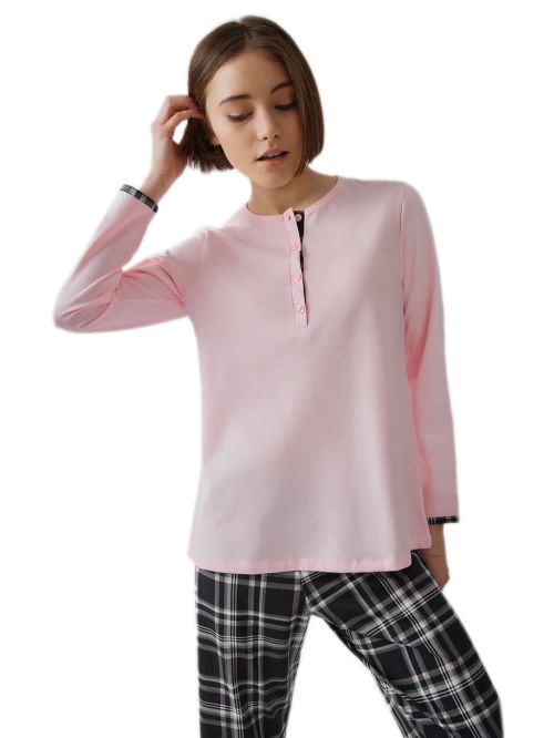 Γυναικεία Πυτζάμα MINERVA Cosy Club - Νέα Μαμά - 100% Βαμβάκι Interlock