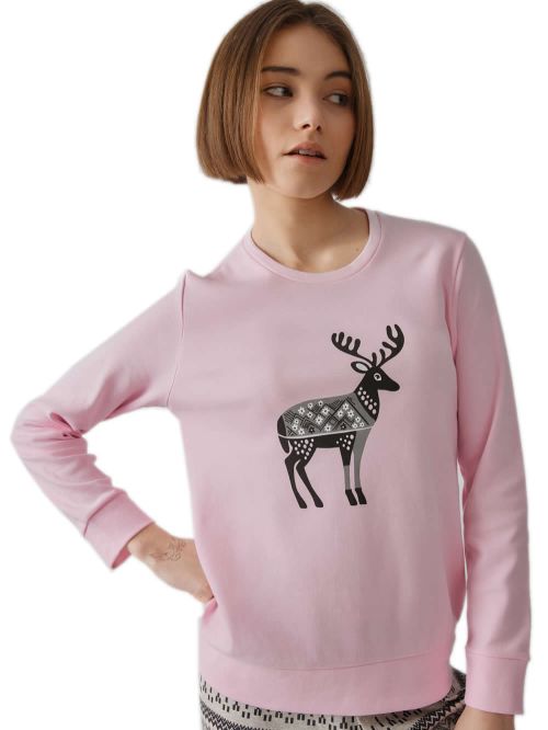 Γυναικεία Πυτζάμα MINERVA Nordic - 100% Βαμβάκι Interlock