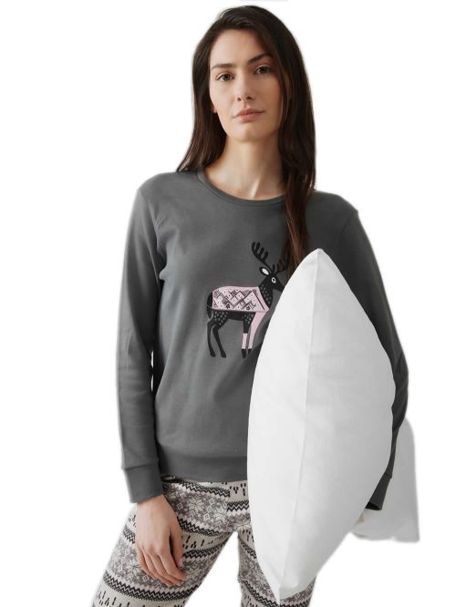 Γυναικεία Πυτζάμα MINERVA Nordic - 100% Βαμβάκι Interlock