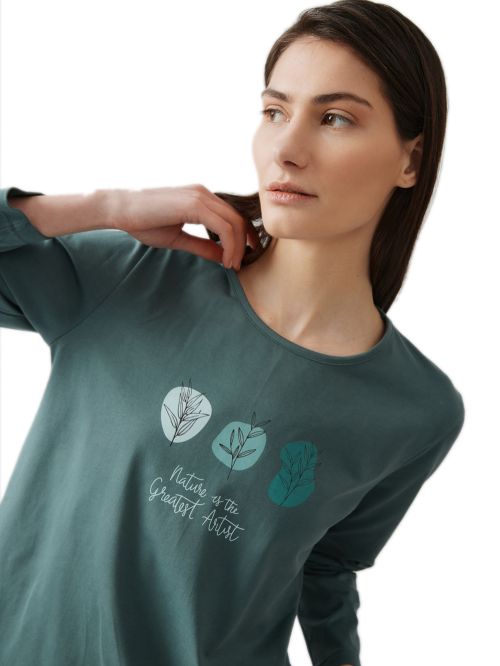 Γυναικεία Πυτζάμα MINERVA Enjoy Life - 100% Βαμβάκι Interlock