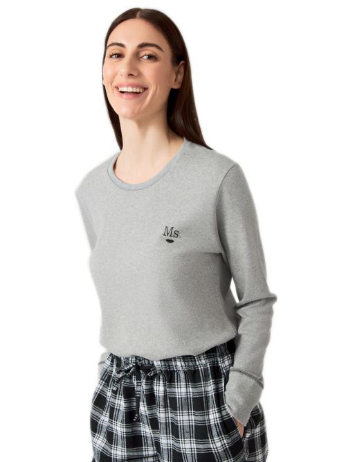 Γυναικεία Πυτζάμα MINERVA MS Καρό - 100% Βαμβάκι Interlock