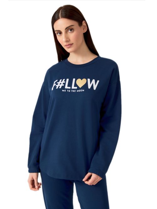 Γυναικεία Homewear Φόρμα MINERVA Follow Me Φούτερ - 100% Βαμβάκι Interlock