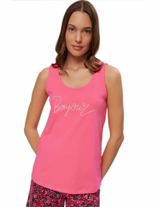 Γυναικεία Πυτζάμα MINERVA Bonjour - 100% Βαμβακερή - Floral Σχέδιο