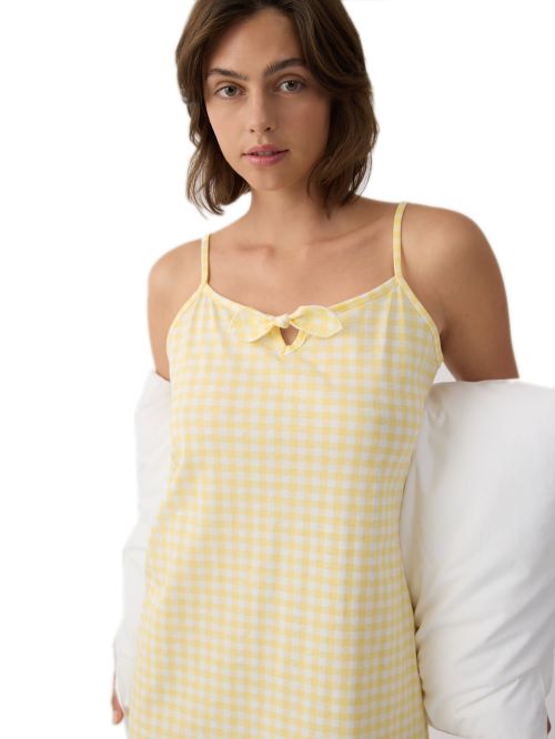 Γυναικείο Νυχτικό MINERVA Lemons & Plaid - 100% Βαμβακερό