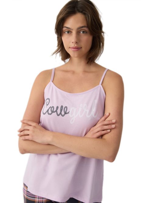 Γυναικεία Πυτζάμα MINERVA Cowgirl - 100% Βαμβακερή 