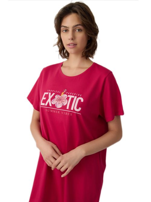 T-Shirt Dress MINERVA Exotic Life - 100% Βαμβακερό - Άνετο & Δροσερό