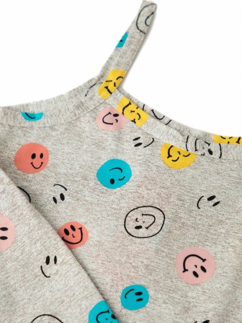 Εφηβική Πυτζάμα MINERVA για Κορίτσι Multi Smiles - 100% Aγνό Βαμβάκι