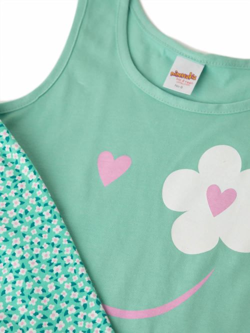 Παιδική Πυτζάμα MINERVA για Κορίτσι Floral - 100% Aγνό Βαμβάκι