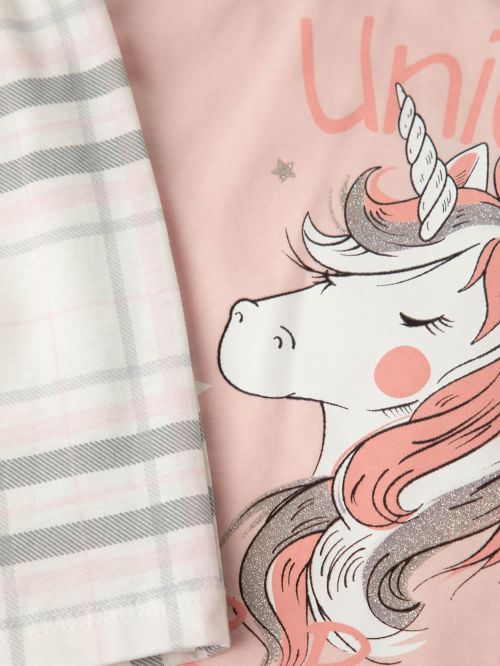 Παιδική Πυτζάμα MINERVA για Κορίτσι Unicorn - 100% Aγνό Βαμβάκι