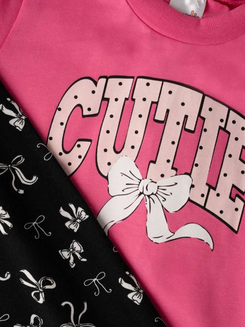 Βρεφική Πυτζάμα MINERVA για Κορίτσι Bows - 100% Αγνό Βαμβάκι