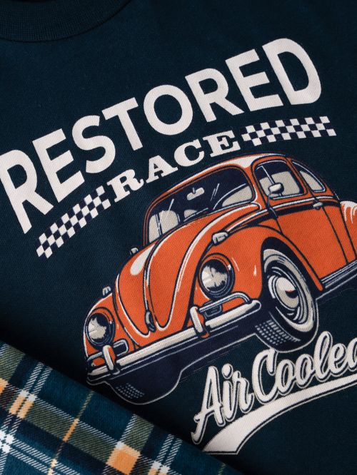 Παιδική Πυτζάμα MINERVA Sweat Race για Αγόρι - 100% Αγνό Βαμβάκι 