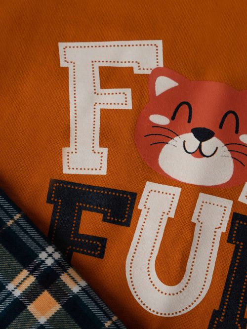 Βρεφική Πυτζάμα MINERVA για Αγόρι Sweat Fun - 100% Αγνό Βαμβάκι