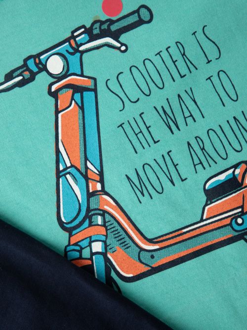 Παιδική Πυτζάμα MINERVA για Αγόρι Scooter - 100% Aγνό Βαμβάκι