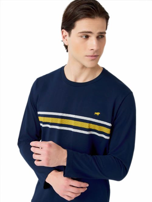 Ανδρική Πυτζάμα MINERVA Stripes - 100% Βαμβάκι Interlock