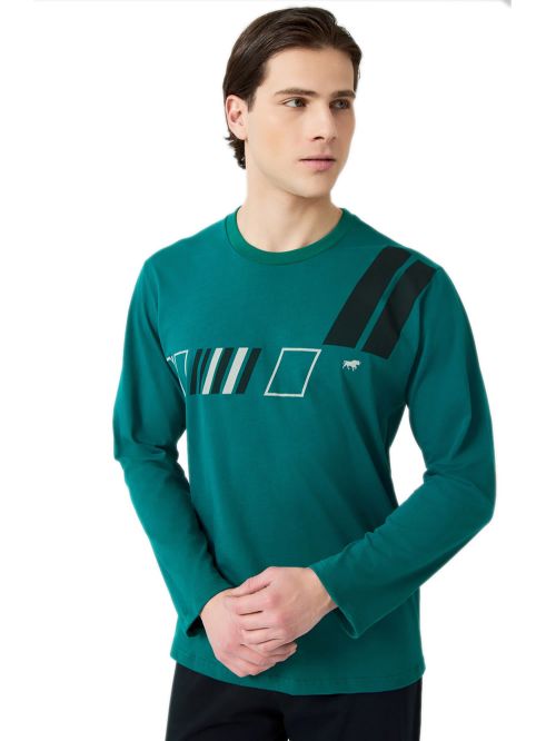 Ανδρική Πυτζάμα MINERVA Athletic Stripes - 100% Βαμβάκι Interlock 