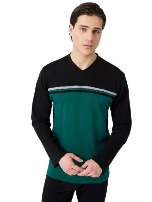 Ανδρική Πυτζάμα MINERVA Stripe Punto Di Roma - Απαλό Βαμβάκι 