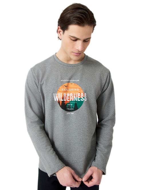 Ανδρική Πυτζάμα MINERVA Wilderness Φούτερ - 100% Βαμβάκι Πενιέ