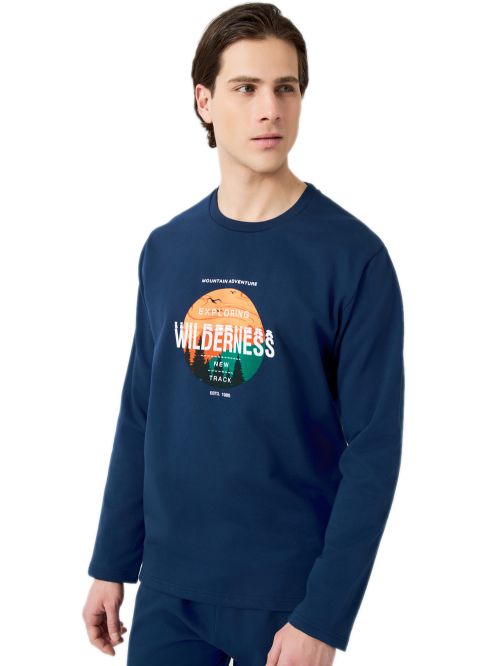 Ανδρική Φόρμα Homewear Φούτερ MINERVA Wilderness - 100% Βαμβάκι Interlock