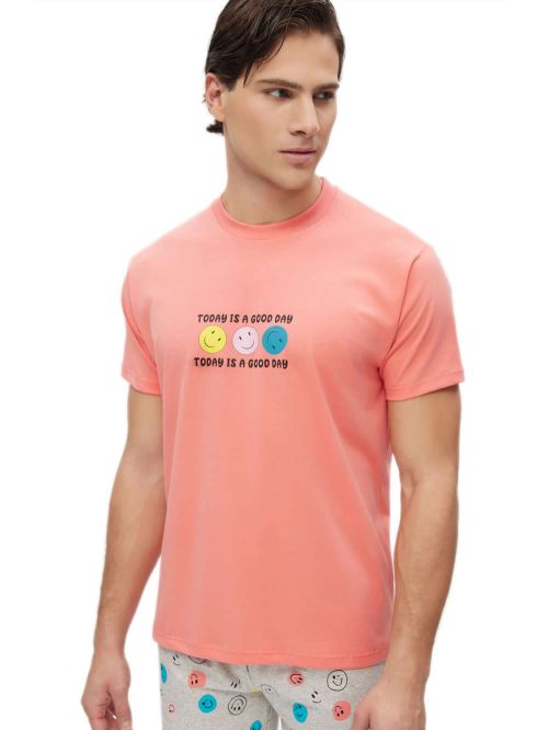 Ανδρική Πυτζάμα MINERVA Smiles - 100% Βαμβακερή