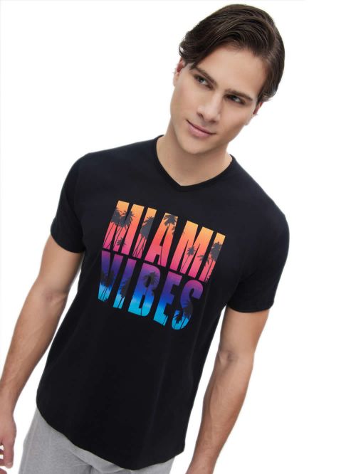 Ανδρική Πυτζάμα MINERVA Miami Vibes - 100% Βαμβακερή