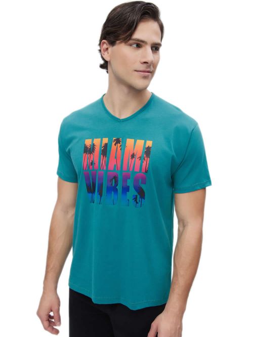 Ανδρική Πυτζάμα MINERVA Miami Vibes - 100% Βαμβακερή