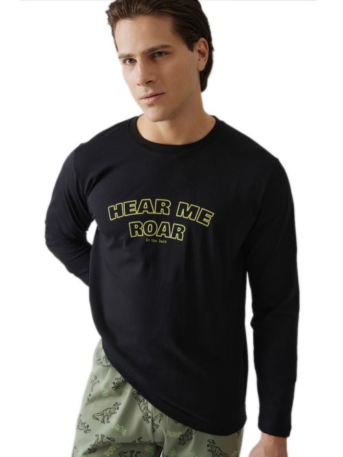 Ανδρική Πυτζάμα MINERVA Roar - 100% Βαμβάκι Interlock 