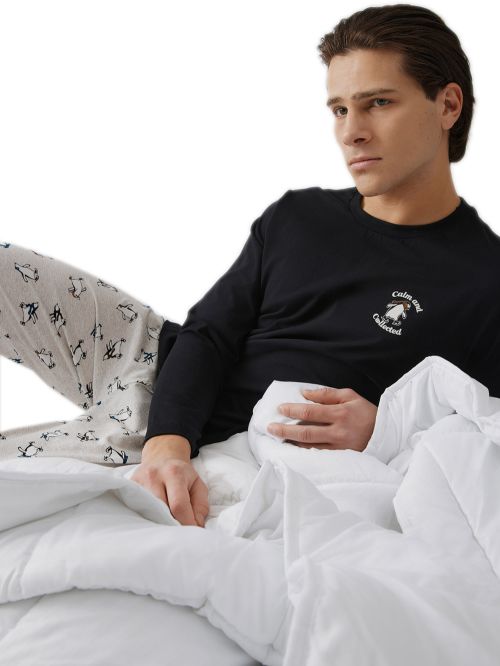 Ανδρική Πυτζάμα MINERVA Penguin - 100% Βαμβάκι Interlock 