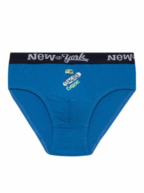 Εφηβικό Σλιπ MINERVA για Αγόρι New York - 100% Αγνό Βαμβάκι - Πακέτο με 3