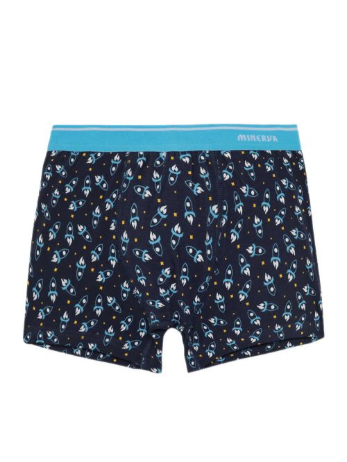 Παιδικό Boxer MINERVA για Αγόρι Rockets - Απαλό Βαμβάκι - Πακέτο με 2