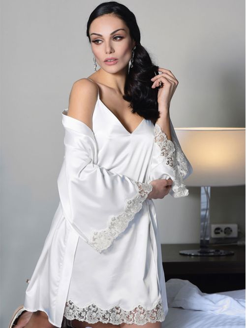σατέν ρόμπα miss rosy 6072 μπροστά