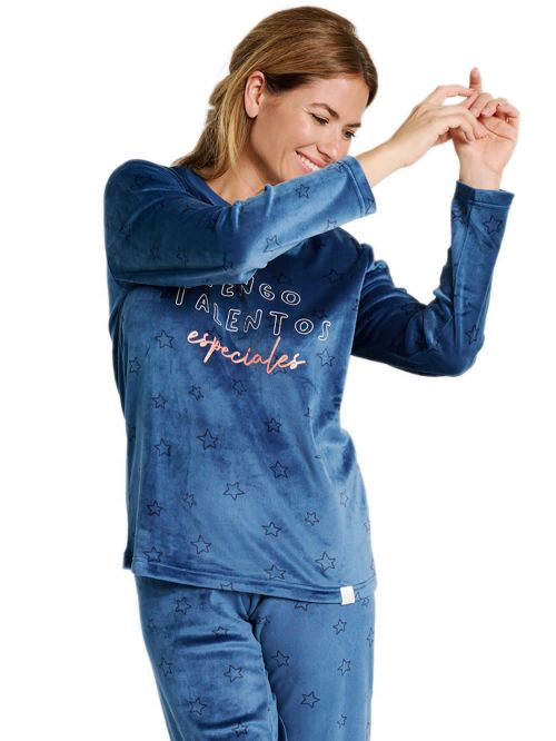 Γυναικεία Πυτζάμα MUYDEMI - Απαλό Βελούδο