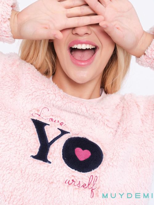 Γυναικεία Πυτζάμα Φόρμα MUYDEMI - Ζεστό & Απαλό Fleece