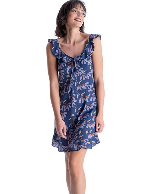 νυχτικό rachel 12544 blue μπροστά