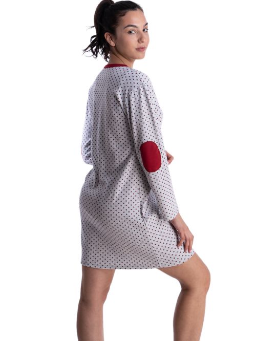 γυναικεία πυτζάμα rachel 12604 bordeaux μπροστά