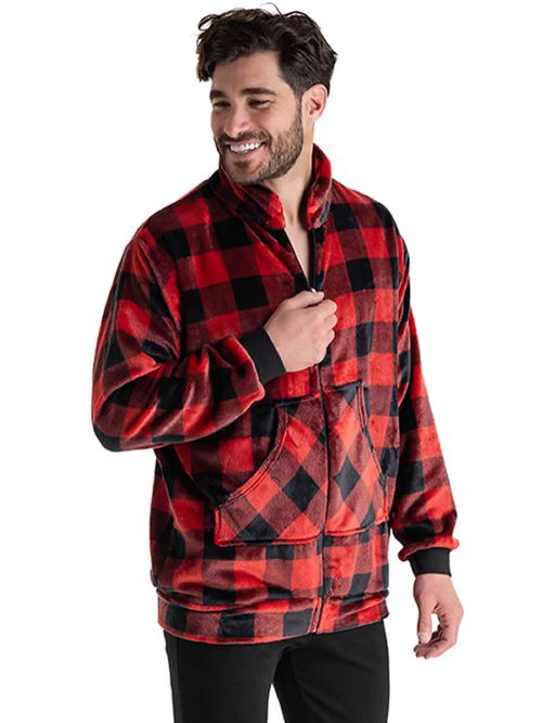 Ανδρική Ζακέτα RACHEL - Βελούδινο Fleece - Καρό Σχέδιο