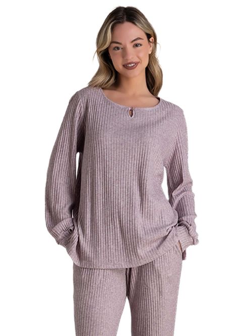Γυναικεία Πυτζάμα Loungewear RACHEL - Πλεκτό Σχέδιο - Απαλό Viscose