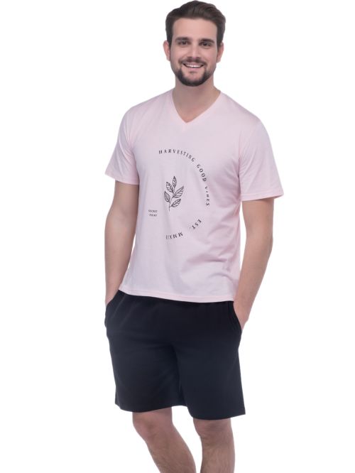 ανδρική πυτζάμα secret point 121-005 pink