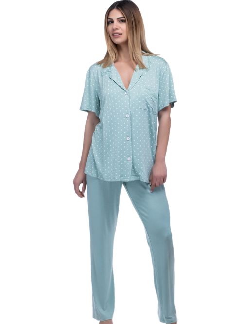γυναικεία πυτζάμα rachel 121-183 μπροστά