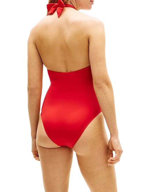 Μαγιό TOMMY HILFIGER Ολόσωμο Halter - Αφαιρούμενη Ενίσχυση - Ρίγες