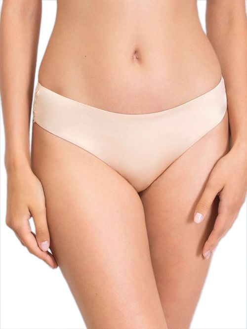 SIELEI Slip Αόρατο Κανονικό - Σατινέ Ύφασμα & Δαντέλα  - Χωρίς Ραφές