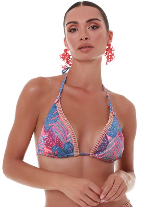 Μαγιό BLUEPOINT Tropical Punch Τρίγωνο Μπικίνι - Ενίσχυση - Lurex Λωρίδα