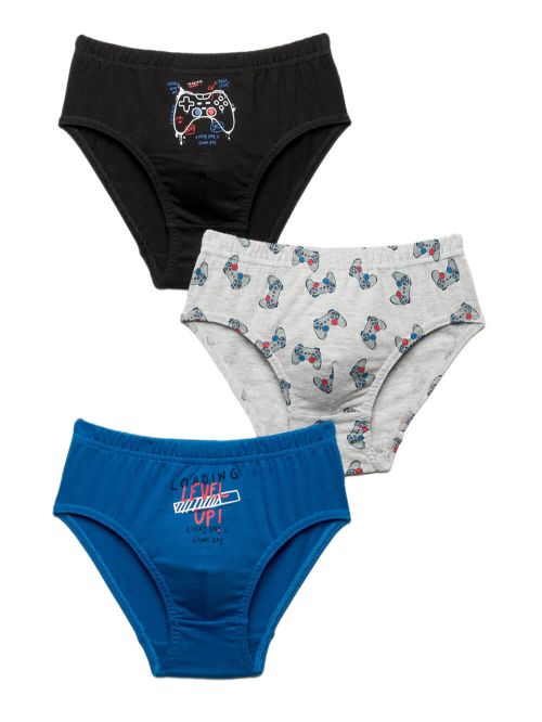 Παιδικό-Εφηβικό Σλιπ MINERVA LEVEL UP - 100% Αγνό Βαμβάκι - 3 Pack 