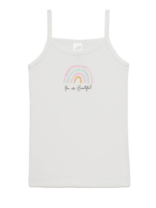 Εφηβική Φανέλα MINERVA Butterfly - Λεπτή Τιράντα - 100% Αγνό Βαμβάκι 