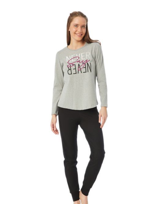 Γυναικεία Πυτζάμα MINERVA Much Love - 100% Βαμβάκι Interlock