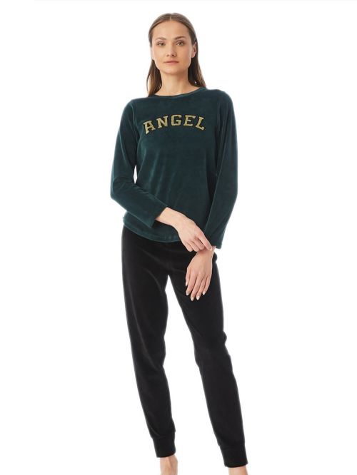 Πυτζάμα Γυναικεία MINERVA Velvet Prints - Απαλό Βελούδο - Extra Ζεστή